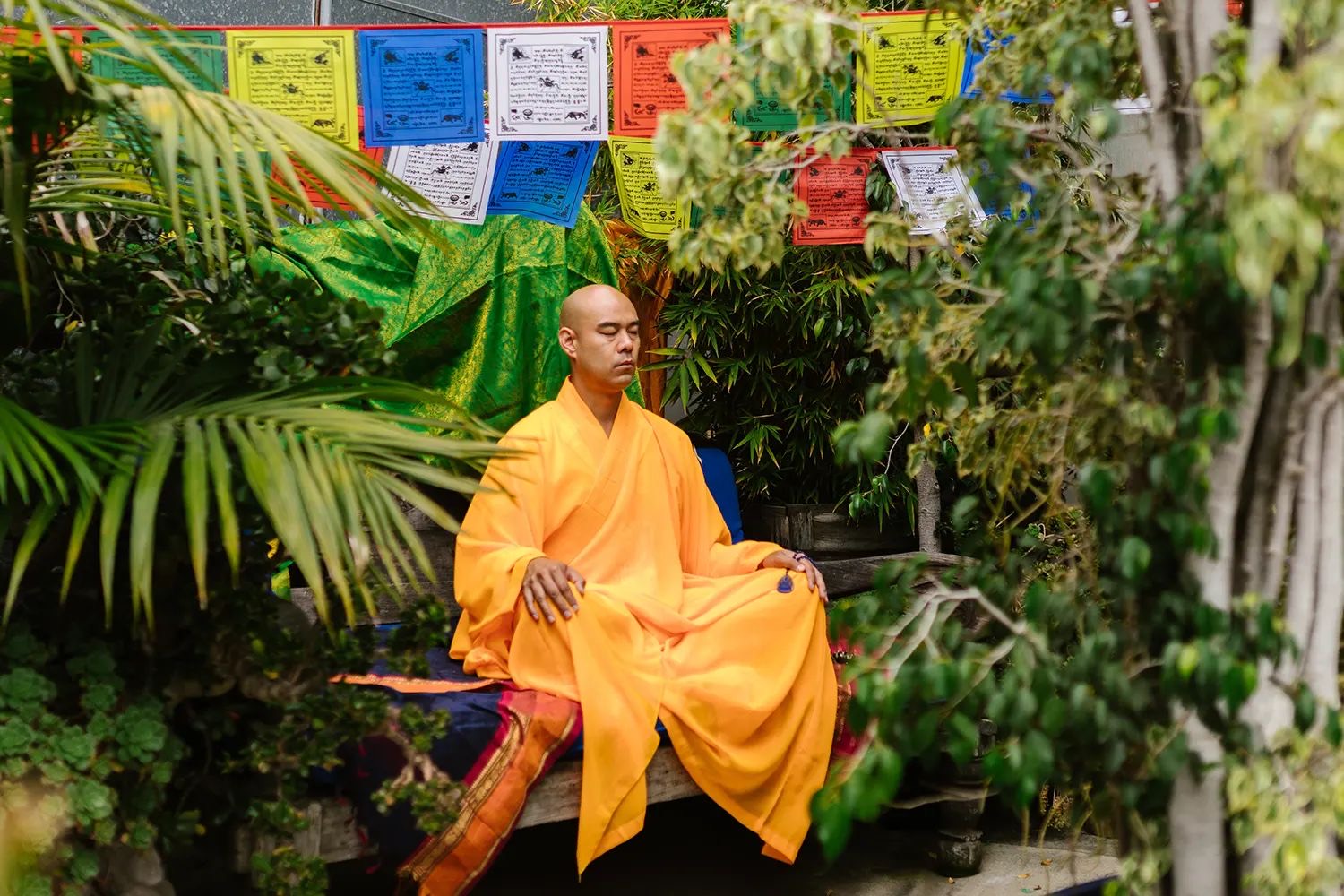 Monje en meditación